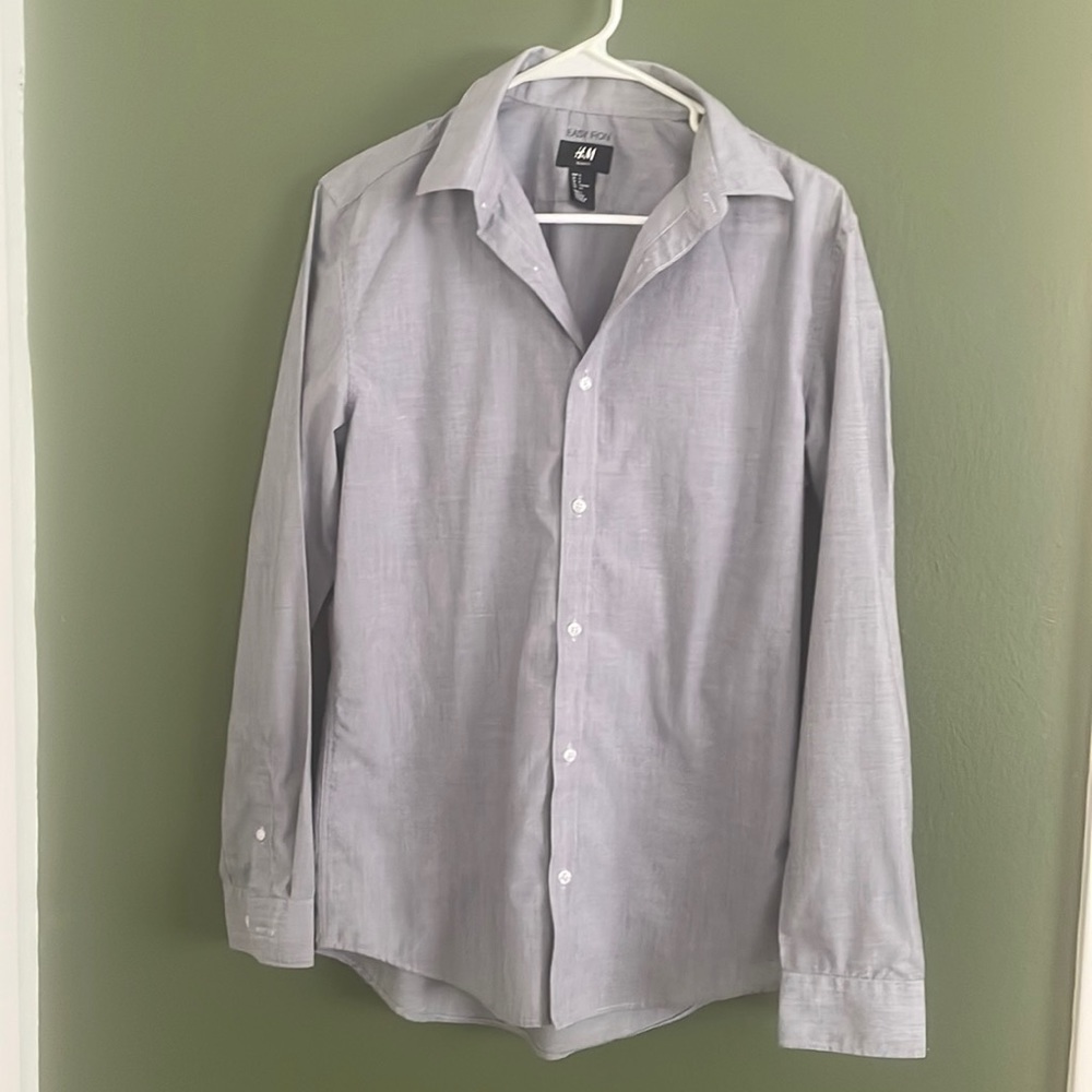 👔 H&M Dress Shirt Long Sleeve Gray